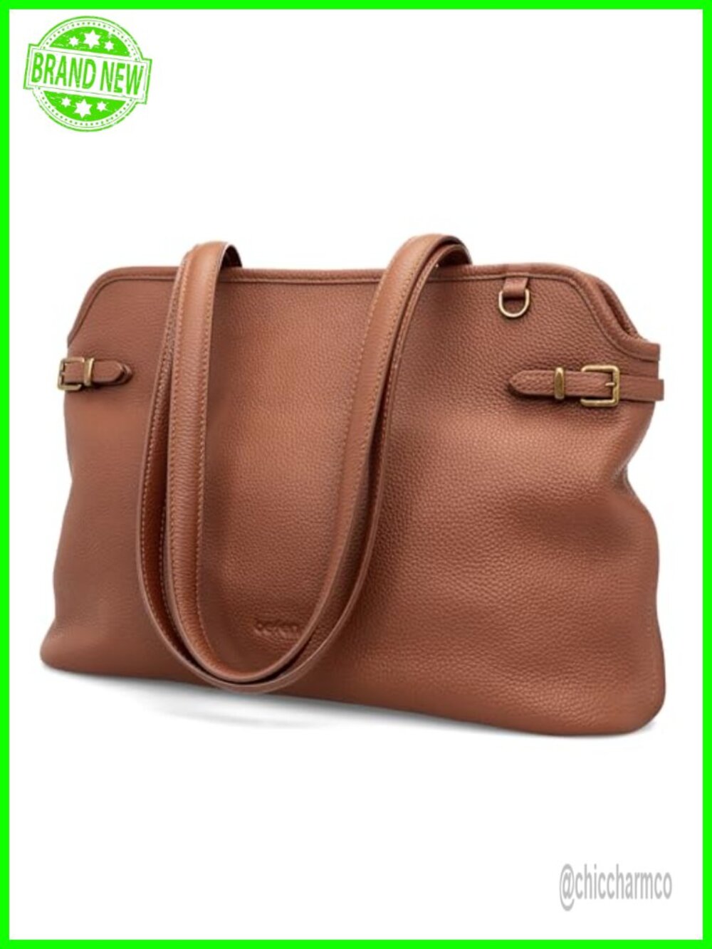 Genuine Leather Tote Bag Medium Soft Shoulder Handbag Satchel Purse